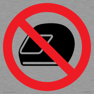 P920 Prohibition: No motorcycle helmets